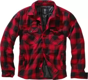 Brandit Lumber Jacket, black-red, Size S, black-red, Size S