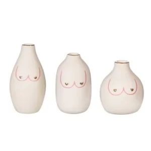 Sass & Belle Girl Power Boobies Vases- Set of 3