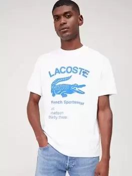 Lacoste Large Logo T-Shirt - White, Size 3XL, Men