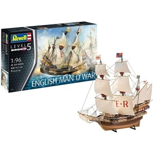 English Man O'War 1:96 Scale Level 5 Revell Model Kit