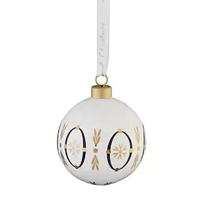 Wedgwood Renaissance Gold Bauble Ornament, Set of 2