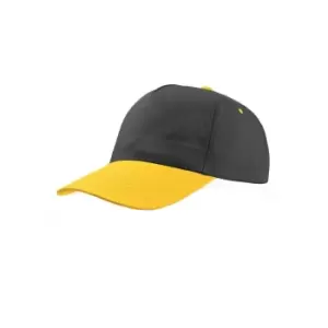 Atlantis Start 5 Panel Cap (One Size) (Navy/Yellow)