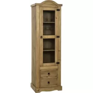 Seconique Corona 1 Door 2 Drawer Glass Display Unit