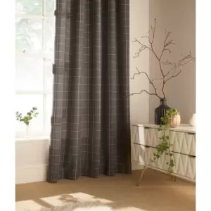 Furn Ellis Ringtop Eyelet Curtains (117 x 183 cm) (Grey)