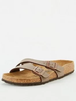 Birkenstock Yao Strappy Slide Flat Sandal - Mocha