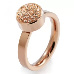 Ladies Folli Follie PVD rose plating Size L.5 Bling Chic Ring