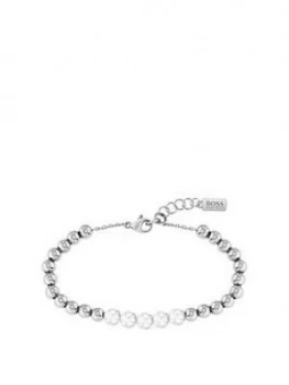 Boss Beads Stainless Steel Chain Bracelet With Ceramic Beads