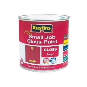 Rustins Quick Dry Small Job Satin Paint Poppy 250ml