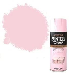 Rust-Oleum Painter's touch Candy pink Gloss Multi-surface Decorative spray Paint 400ml