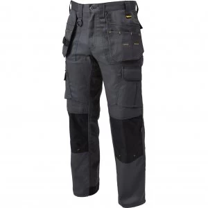 DEWALT Mens Pro Tradesman Work Trousers Black / Grey 32" 31"