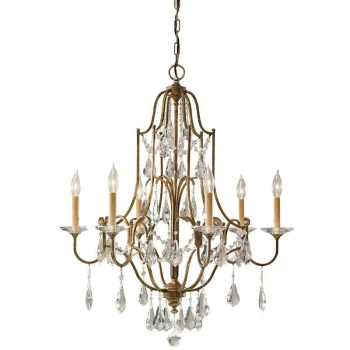 Valentina - 6 Light Chandelier Bronze Finish, E14 - Elstead