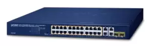 24-Port GE GSW-2824P 802.3at PoE+ - Switch - 0.1 Gbps