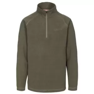 Trespass Mens Keynote Anti Pilling 1/4 Zip Fleece Top (L) (Moss)