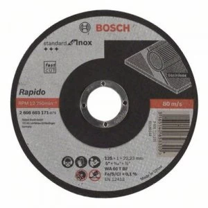 Bosch Accessories WA 60 T BF 2608603171 Cutting disc (straight) 125mm 22.23mm