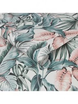 Sublime Leaves Exotique Grey / Pink Wallpaper