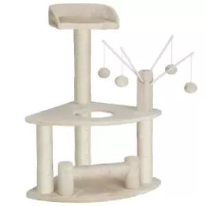 Tectake Cat Tree Scratching Post Blouky - Cream