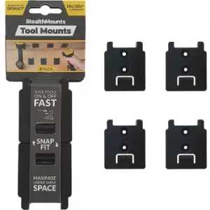 Stealth Mounts 4 Pack Tool Mounts For DEWALT 18-54V XR Tools Black