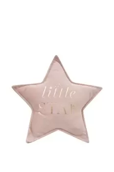 Little Star Velvet Cushion 25cm Blush