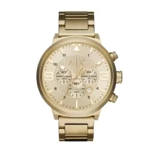 Gents Armani Exchange Gold Chronograph Watch