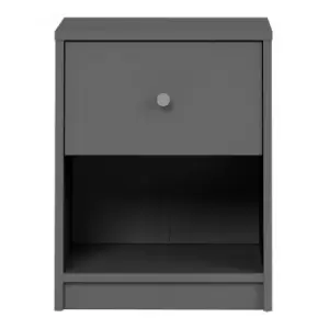 May 1 Drawer Bedside Table, Grey