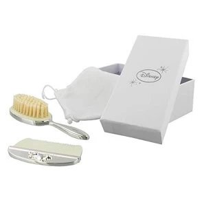 Disney Winnie the Pooh Silver Plated Hair Brush & Comb Set