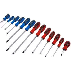 Siegen S0754 Screwdriver Set 13pc Hammer-Thru