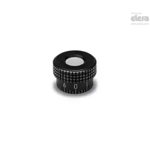 ELESA Knurled control knob-MBR.30 B-6+CGS-C3 Grey