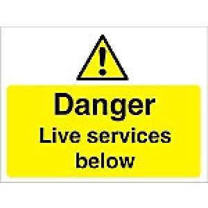 Warning Sign Live Services PVC 45 x 60 cm