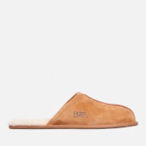 UGG Mens Scuff Suede Sheepskin Slippers - Chestnut - UK 7