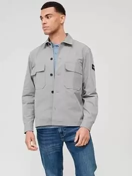 Calvin Klein Cotton Nylon Overshirt - Light Grey