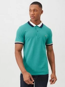 Lacoste Sportswear Contrast Collar Polo Shirt - Green