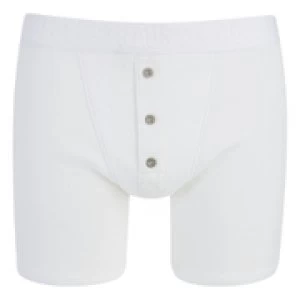 Levis Mens Long Button Boxers - White - L