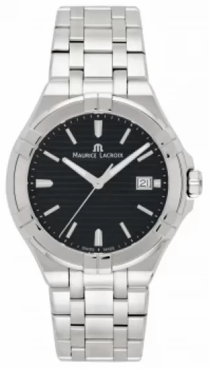 Maurice Lacroix Mens Aikon Stainless Steel Bracelet Black Watch