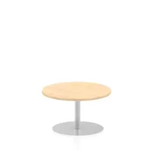 Italia 800mm Poseur Round Table Maple Top 475mm High Leg