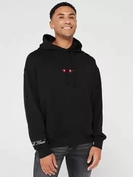 HUGO Deewax Overhead Hoodie, Black, Size XL, Men