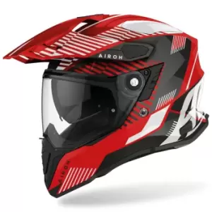 Airoh Commander Boost Motocross Helmet, black-white-red Size M black-white-red, Size M