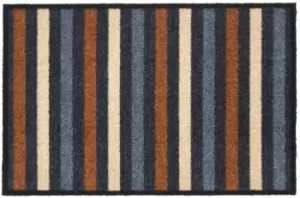 Recylon Multi Striped Heavy Duty Mat, 75Cm X 50Cm