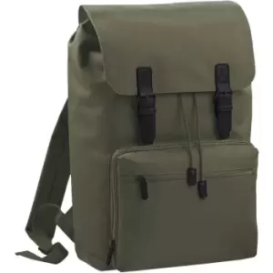 Bagbase Heritage Laptop Backpack Bag (Up To 17" Laptop) (One Size) (Olive/Black) - Olive/Black