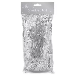 Festive Wonderland Foil Shredded Christmas Decoration (One Size) (Silver) - Silver