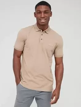 HUGO Dereso_c Polo Shirt - Light Brown , Brown, Size XL, Men