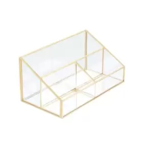 Interiors by PH Clear Glass Makeup Organiser