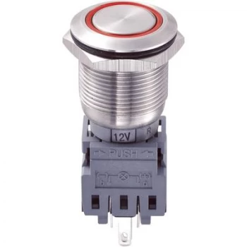 TRU COMPONENTS LAS1 BGQ 11ZER12V Tamper proof pushbutton 250 V AC 5 A 1 x OffOn IP67 latch