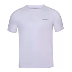 Babolat Play Crew Neck T Shirt Juniors - White