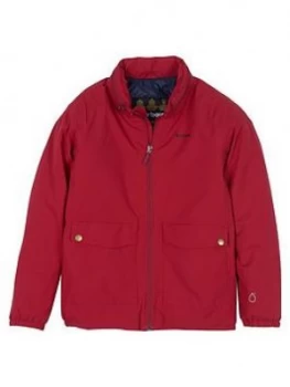 Barbour Boys Amersham Pack Away Hood Jacket - Red, Size Age: 8-9 Years