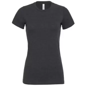 Bella + Canvas Womens/Ladies Heather Jersey Relaxed Fit T-Shirt (XL) (Dark Grey)