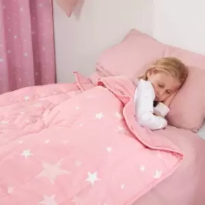 Dreamscene Kids Star Teddy Weighted Blanket - Blush 3kg