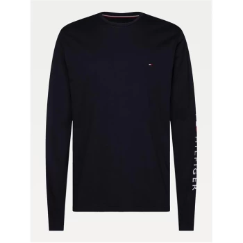 Tommy Hilfiger Logo Long Sleeve T Shirt - Desert Sky DW5