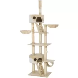 Tectake Cat Tree Scratching Post Hansi - Beige/White