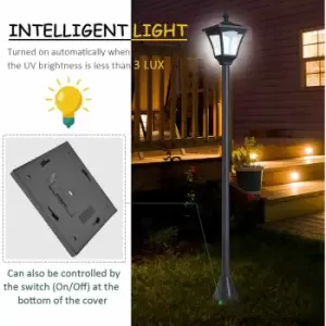 Outsunny Outdoor Garden Solar Light with Base Freestanding Energy-saving Optical