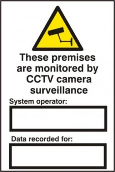 These Premises Are Monitored By CCTV Camera Surveillance - PVC